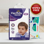 Vigo baby diaper size XXl (17+kg) pack of 52 + Free wipes