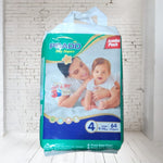 Prado Baby Diapers Size 4 (Large 9–14 kg) –Pack of 64