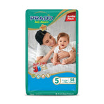 Prado Baby Diapers Size 5 (XL 14+ kg) – Pack of 58 Jambo pack + Free wipes