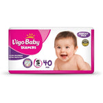 Vigo Baby Diaper - Size S (small) 3-6 kg pack of 40 Buy 2 get 1 wipes free