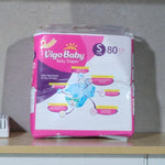 Vigo SoftCare Baby Diapers – Size S (3–6 kg) | Bulk Pack of 80 + Free wipes